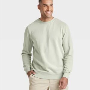 Goodfellow large ligh green pullover sweatshirt Men's French Terry Crewneck NWT